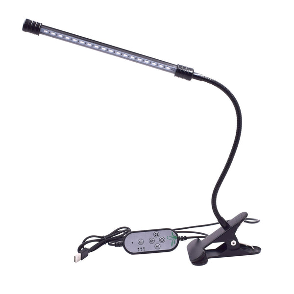 9W 5V Grow Lamp Single Head Timing Red Blue LED Planta Grow Light con cuello de cisne ajustable 5 niveles regulables para plantas de interior Hortalizas hidropónicas Invernadero Jardín