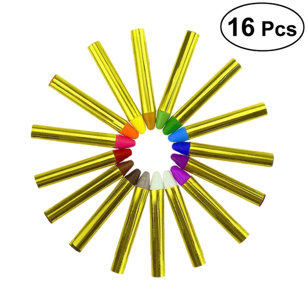 16pcs Face Painting Crayons Non-toxic Body Painting Easy to Clean Face Paint for Children Party Makeup