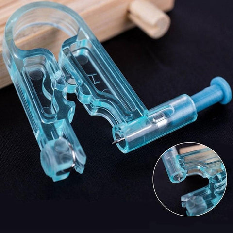Saludable Estéril Seguridad Cuerpo Oído Nariz labio Piercing Gun Kit Herramienta Stud Prep Pad