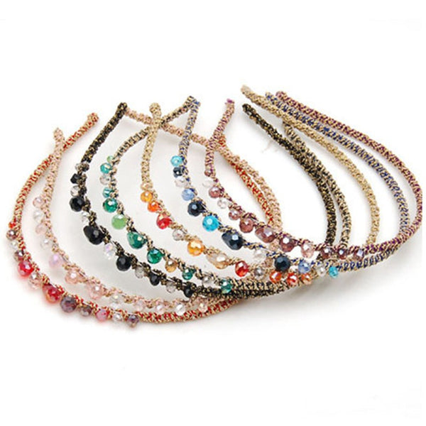 Hair Women Retro Rhinestone Crystal Headband Barrette Accessories Hairpin Clip