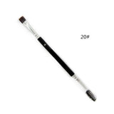 1pcs Professional Dual Sided Duo Brow Brush Eyebrow Enhancer Angled Eyebrow Brush + Comb Beauty Makeup Tool 12# 15# 7# 20#