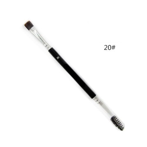 1pcs Professional Dual Sided Duo Brow Brush Eyebrow Enhancer Angled Eyebrow Brush + Comb Beauty Makeup Tool 12# 15# 7# 20#