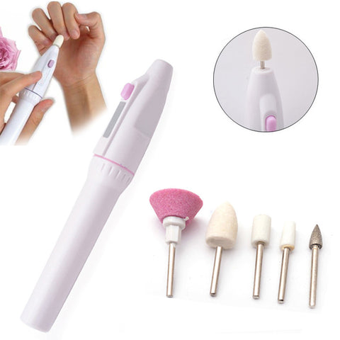 New 5 In 1 Nail Trimming Kit Electric Salon Shaper Manicure Pedicure Kit