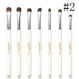 7 UNIDS Pinceles de Maquillaje Pinceles de Ojos Set Eyeliner Eyeshading Blending Pencil Brush