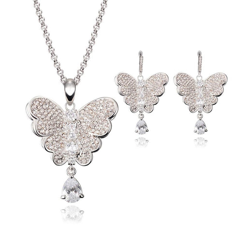 Fashion Lady Nacklace Earrings Jewelry Set For Women